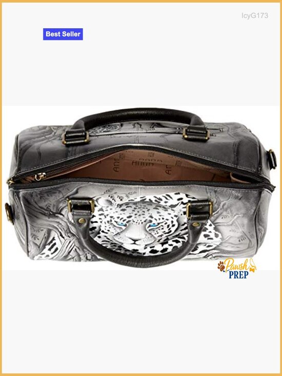 Amazon.com: Anna by Anuschka Women Genuine Leather Hand-Painted Satchel Zip Around Art Bag